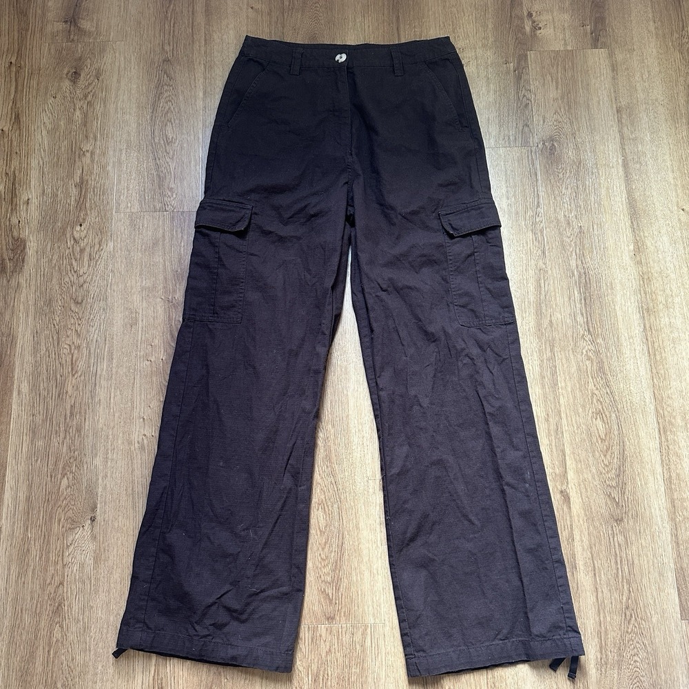 Volcom Women's Cargstone Pants Cargo 100% Cotton Brown Size 28